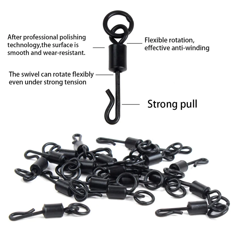 WALK FISH-anillo flexible de cambio rápido, accesorios de pesca, gancho de anillo, QC Kwik, Chod Meredith Rig, 20 unids/lote - imagen 4