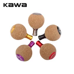 Kawa-perilla de mango de carrete de pesca, Material de goma de madera suave con 2 rodamientos de piezas para carrete D/S, accesorio de mango DIY, nuevo