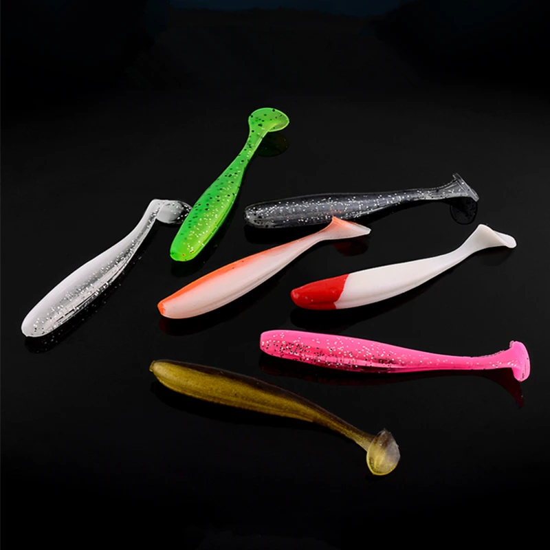 20 piezas de cebo de arenque en forma de T, Wobbler de silicona Artificial, señuelo de Jigging, carpa, perca, accesorios de pesca, varios colores - imagen 4