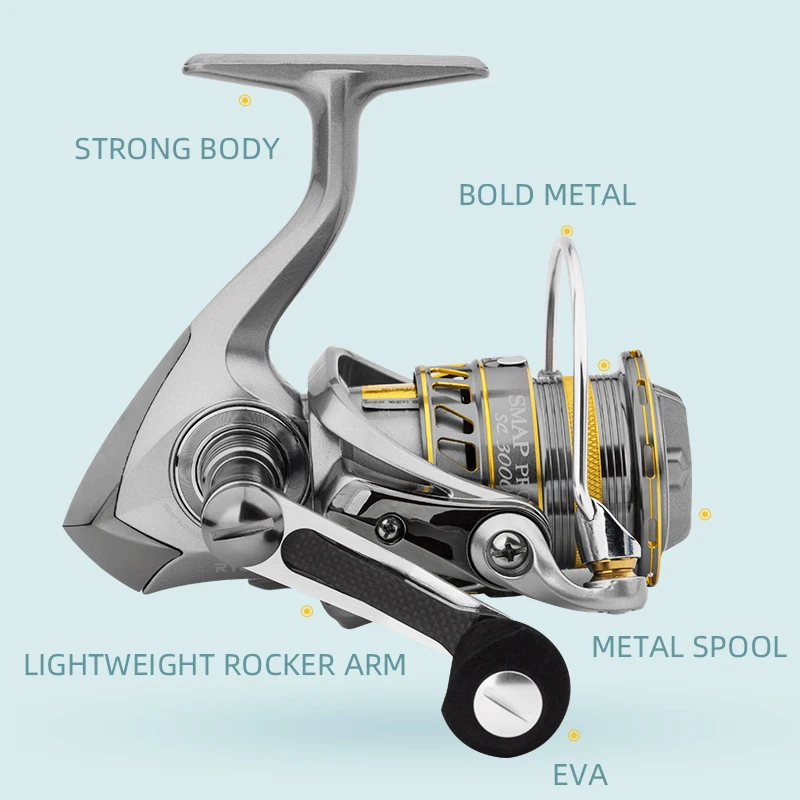 RYOBI-carrete giratorio SMAP PRO, 1000, 2000, 3000, 4000, 6 + 1BB Max, Darg, 8KG, peso ligero - imagen 4