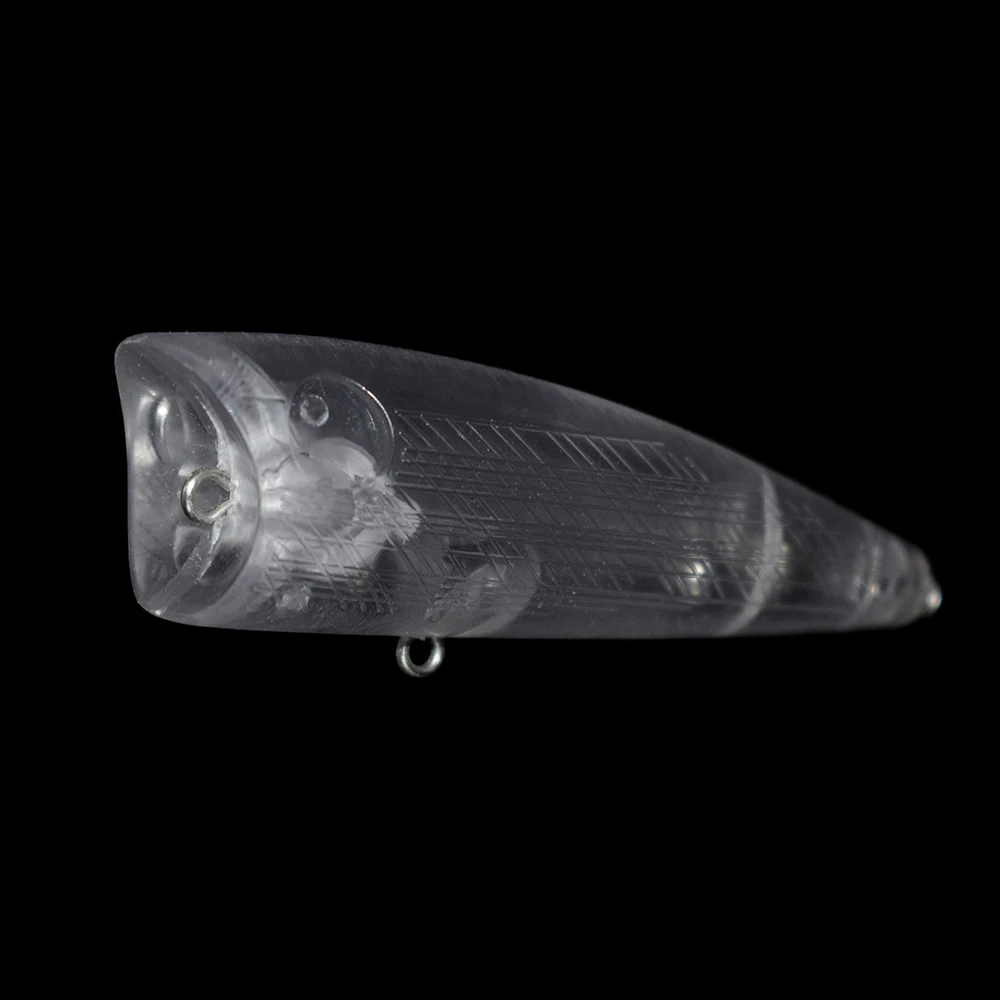 CCLTBA-cebos de pesca artificiales, anzuelos sin pintar, de 3 tamaños de plástico duro Wobblers Popper, aparejos en blanco, 5 unids/lote - imagen 5