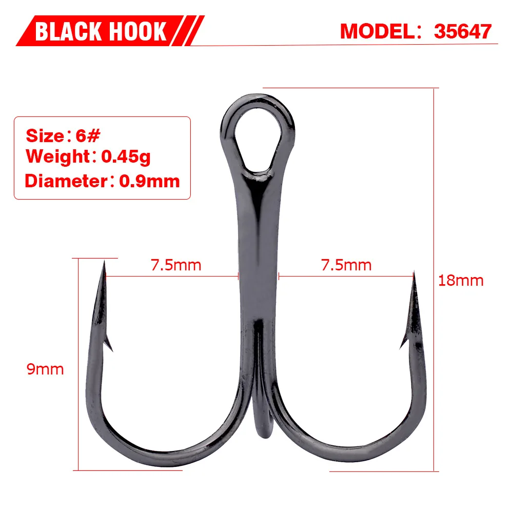 Este gancho negro es una herramienta de pesca versátil y duradera perfecta para asegurar su captura con facilidad