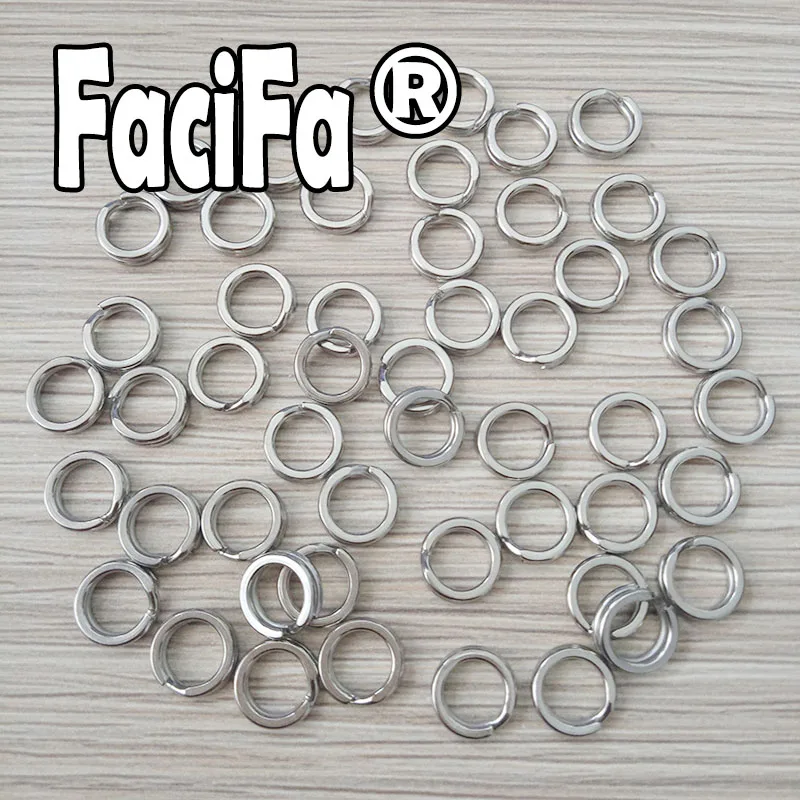 100 Uds. Anillo dividido de pesca de acero inoxidable, conector de doble anillo dividido ovalado, accesorios de pesca para anzuelo de señuelo a presión - imagen 2