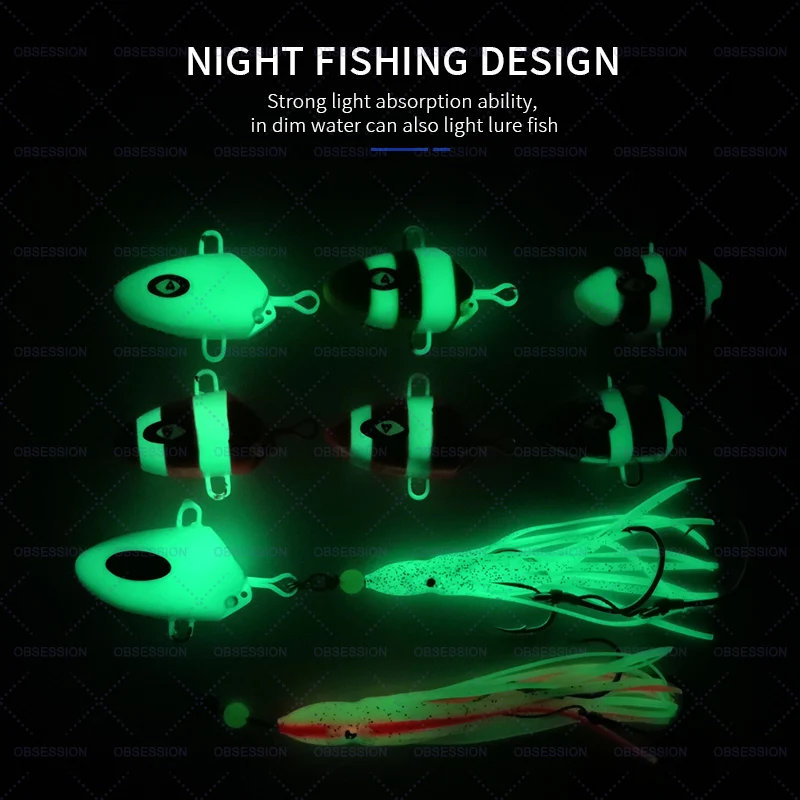 OBSESSION J18 100g 150g 200g 250g 300g Kabura Metal Jig Head suave calamar ayudar gancho hundimiento Jigging señuelo Marlin Inchiku Jig Bait - imagen 5