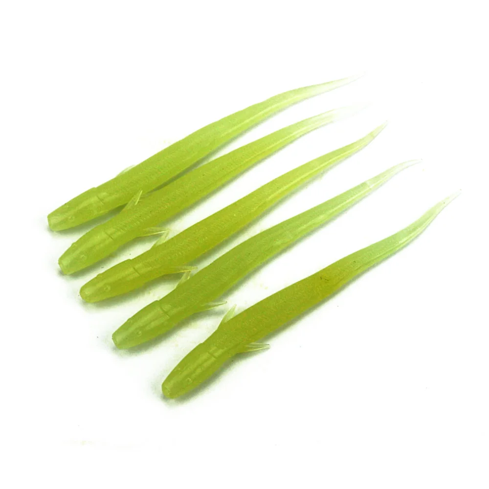 NEWUP-Lote de 10 señuelos luminosos para pesca, cebo blando de goma, 10,5 cm/3,5g, gran oferta - imagen 5