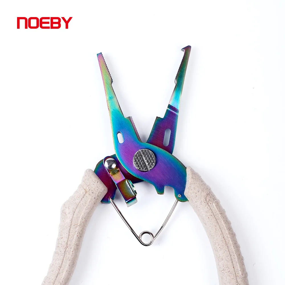 NOEBY-Alicates de pesca, herramienta para un pequeño anillo deslizante de señuelos, alicates de pesca de acero inoxidable, Cortador de línea trenzada, accesorios de pesca - imagen 5