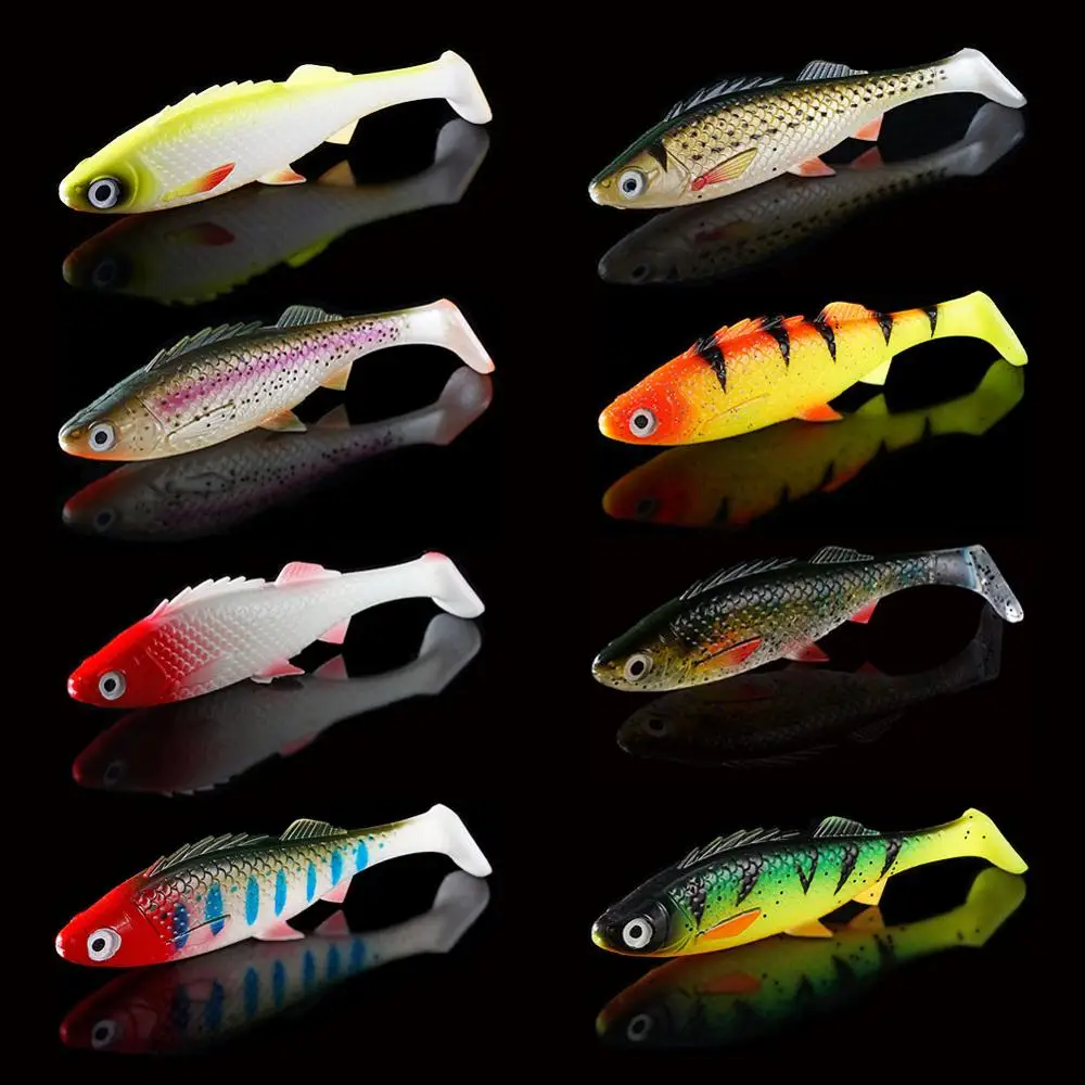 Señuelo de pesca SUNMILE Pike 38g/155mm Big Soft Plastic Shads Swimbaits para aparejo pesca anillas de plástico suave señuelos de cebo suave Perch - imagen 4