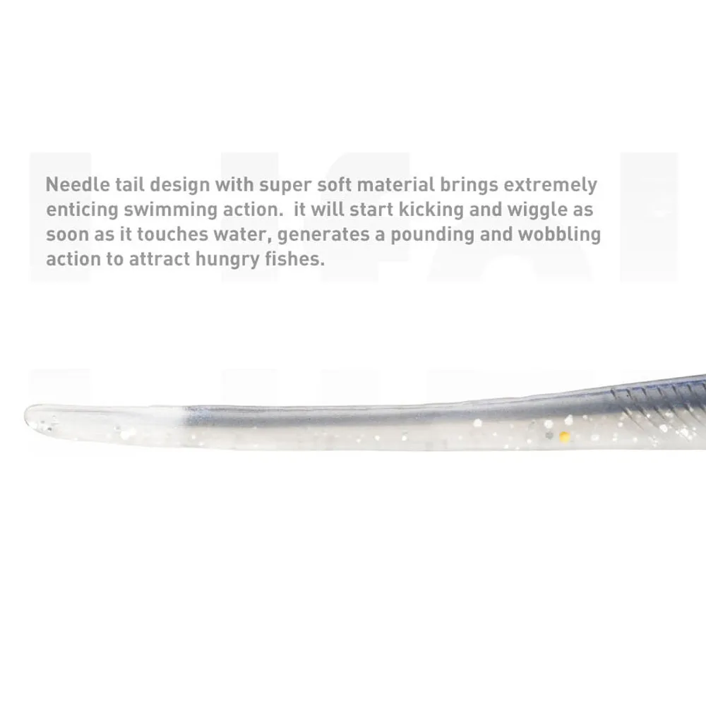 JOHNCOO-señuelo de Pesca suave Wrom, 10 Uds., 125mm, 3,8g, Señuelos blandos de Pesca, cebo de silicona Wobblers, Leurre Souple Slug - imagen 5