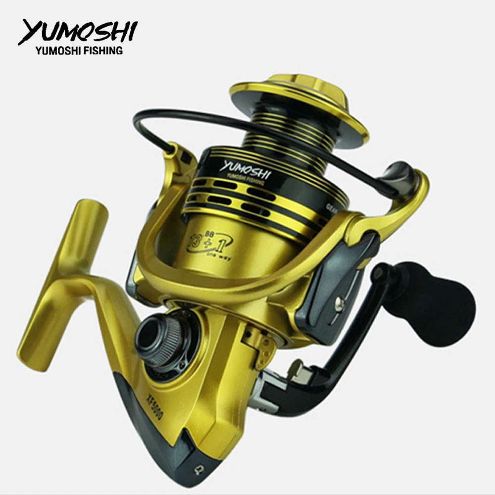 Carretes de pesca 13 + 1BB 5,5: 1, carrete de Metal, alimentador de peces, carretes giratorios de baitcasting, carrete mlinete, señuelo de roca marina, tipo XF - imagen 4