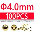 100PCS 4.0mm Gold