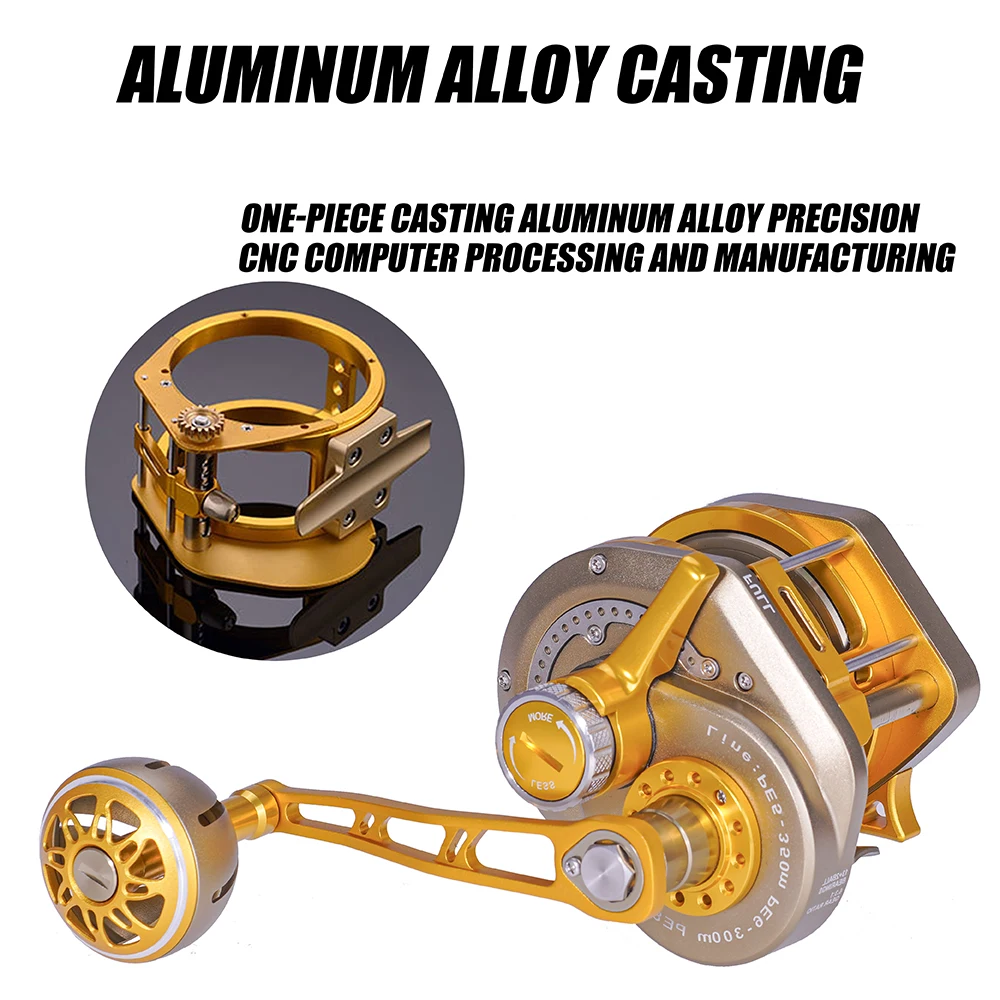 Carrete De equipo De Pesca 13 + 2BB 6,3: 1, carrete De Pesca Jigging, arrastre máximo De 30kg, lento, todos los carretes De Metal para Baitcasting - imagen 5