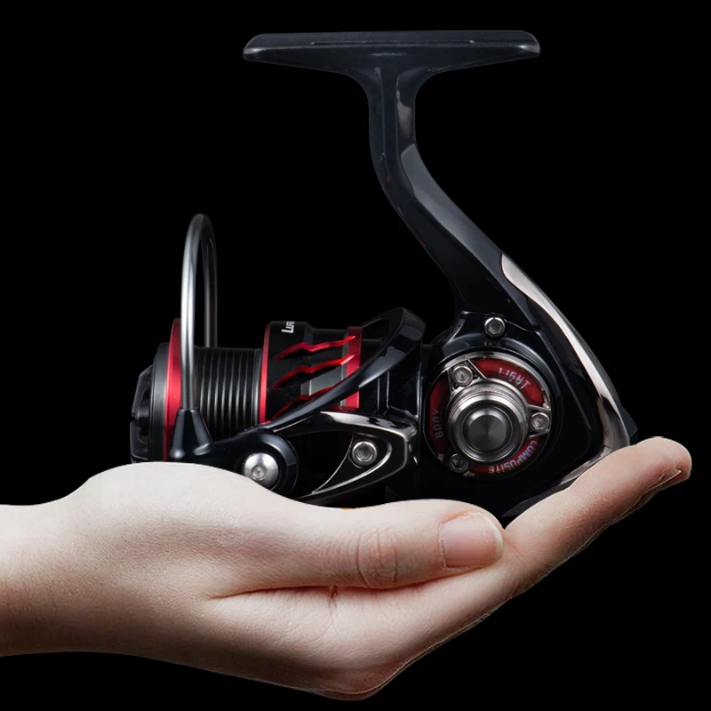 Lurkiller-carrete giratorio de pesca, bobina de carbono puro negro, 2000/2500/3000/4000, doble carrete 9 + 1BB - imagen 5