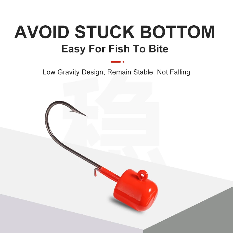 LEYDUN-anzuelos de pesca con forma de seta, 10 piezas, 2,5g, 3,5g, 5g, 7g - imagen 4