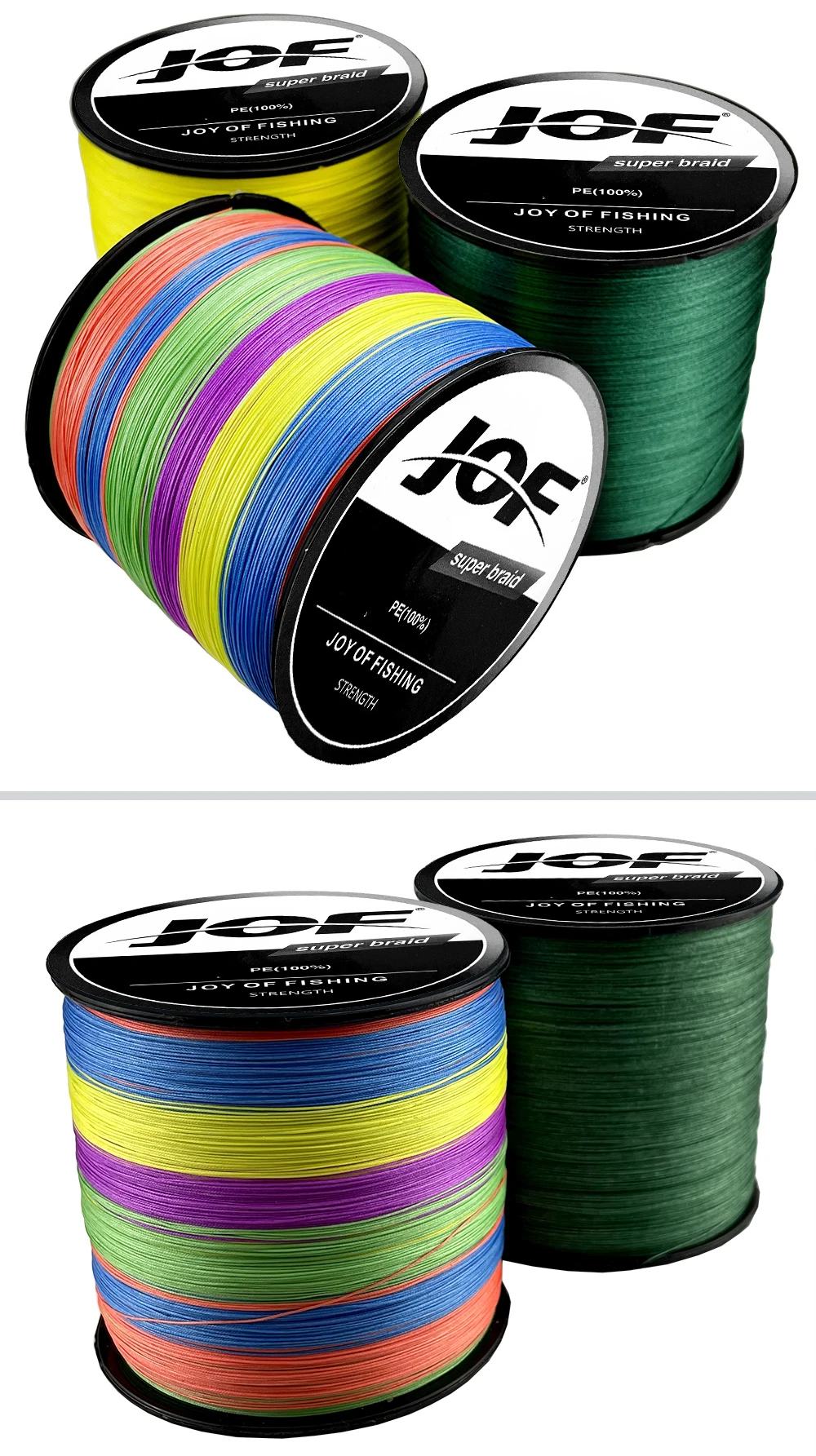 Coloridas líneas de pesca para aventuras versátiles de pesca