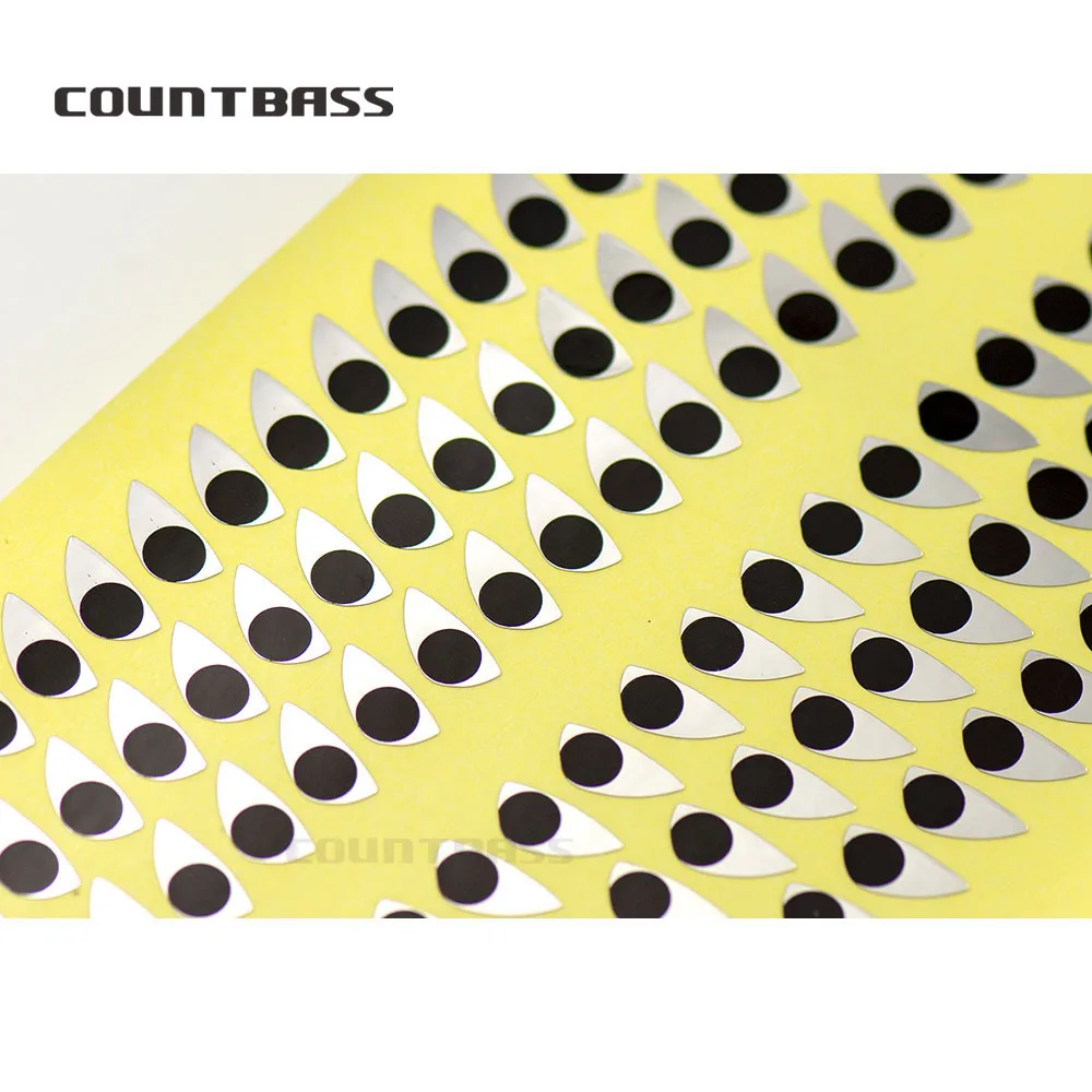 Countbass 100 Uds. Señuelo de pesca láser 2D ojos para tus plantillas de metal s plantillas lentas al agua accesorio de pesca - imagen 3