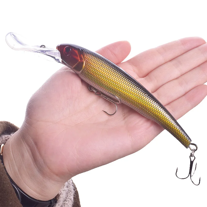 WDAIREN-señuelo duro de Pesca de Japón, cebo duro Artificial de plástico para buceo profundo, Wobblers, pececillos, 160mm, 28g, ojos 3D, Crankbait, Swimbait - imagen 3