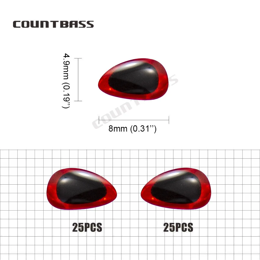 COUNTBASS-señuelo de pesca holográfico 3D especial, ojos para cebos duros, plantillas de fundición de Metal, Jigging lento, llantas doradas, ojos de señuelo 3D
