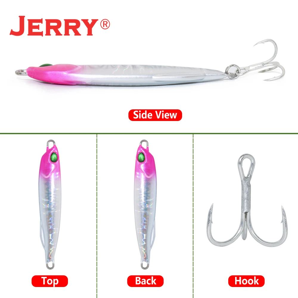 Jerry Zorro-señuelo de Metal fundido para pesca Jigging, cebo Artificial para lubina de mar, aparejos de pesca, 20G, 30G - imagen 4