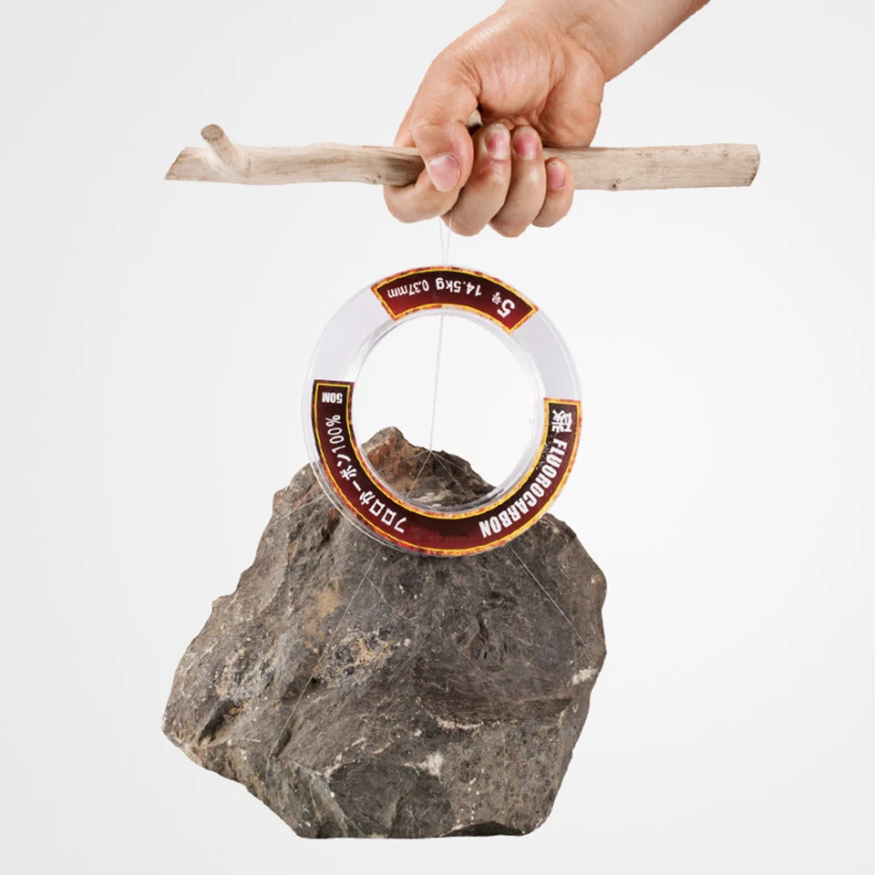 WALK FISH-sedal de pesca de fluorocarbono 100% Ture, 50M, 100M, superfuerte, monofilamento de 0,14-0,6mm, línea de pesca líder de fibra de carbono - imagen 3