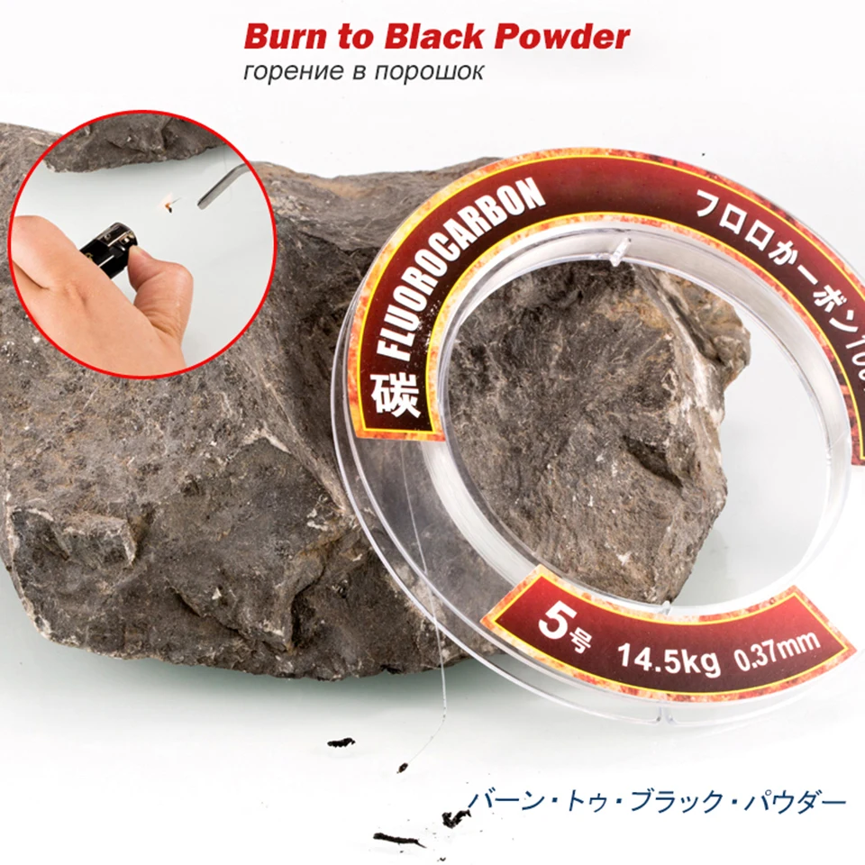 WALK FISH-sedal de pesca de fluorocarbono 100% Ture, 50M, 100M, superfuerte, monofilamento de 0,14-0,6mm, línea de pesca líder de fibra de carbono - imagen 5