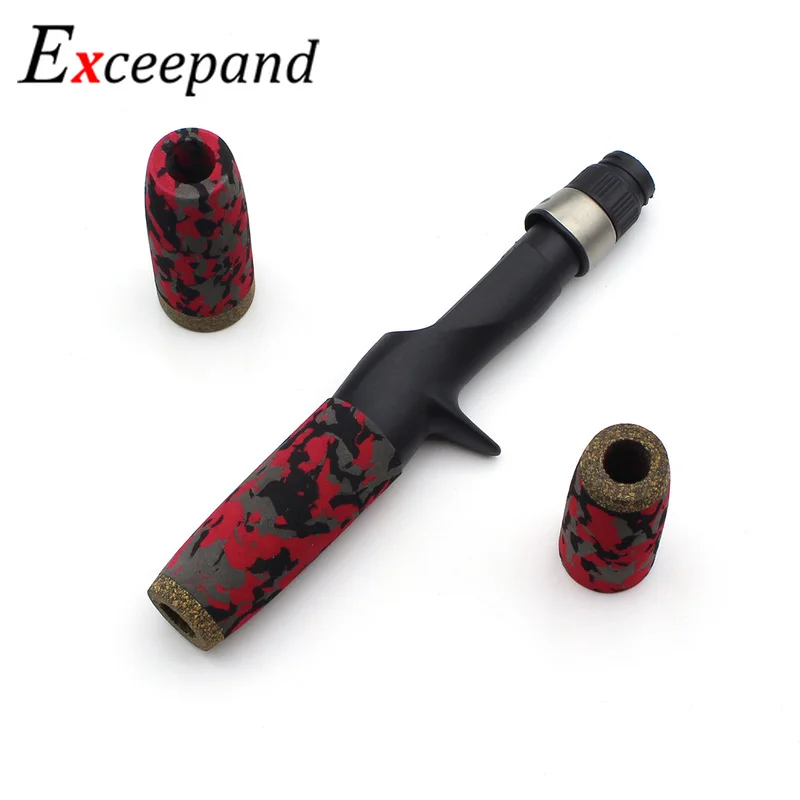 Exceepand-caña de pescar fundida de camuflaje rojo, Asa giratoria, agarre dividido de construcción con asiento de carrete - imagen 5