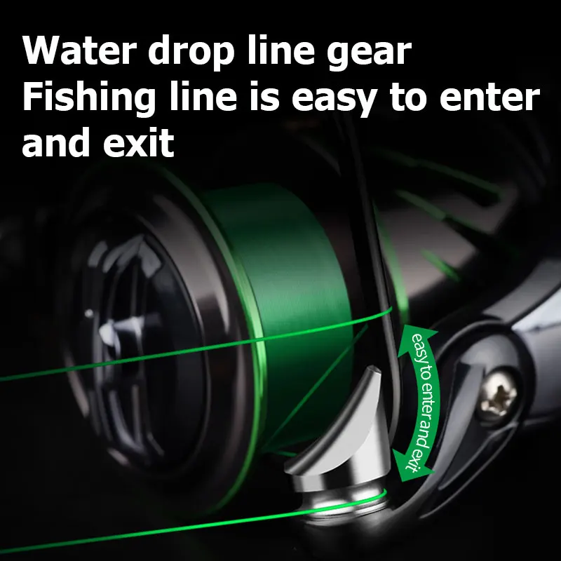 LINNHUE-carrete de pesca giratorio JK 2020 3000, accesorio de arrastre máximo de 8kg, relación de engranaje 4000: 1 Real 5BBS, para agua salada, 5,2 - imagen 3