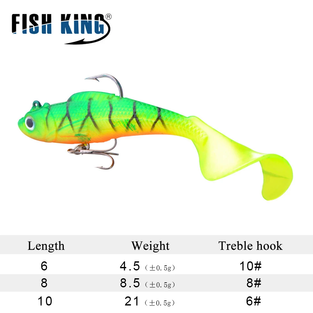 Fishking señuelo blando 3D con anzuelo apilable – vinilo spinning - imagen 3