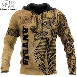 Sudadera con Capucha Egipcia Anubis Estampado 3D – Talla Hombre