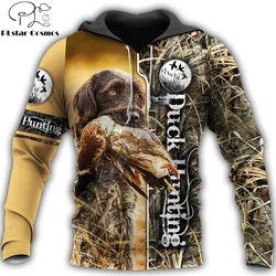 Sudadera con capucha 3D pato caza Harajuku unisex casual hombre 2025