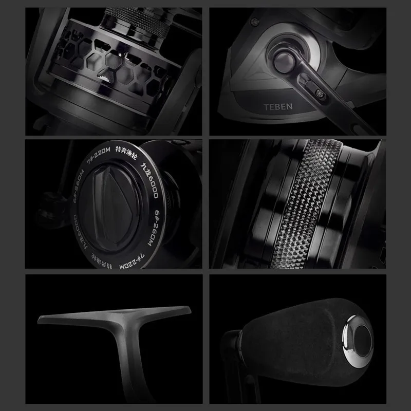 Teben-Rueda de pesca GTS de 3ª generación, rueda de línea de pesca de Metal, ruta subtextil, línea de pesca de mar, rueda de pesca Lunji - imagen 2