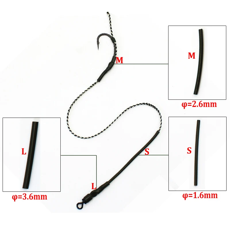 Tubos Termorretráctiles de Silicona para Aparejos de Carpa Chod - imagen 2