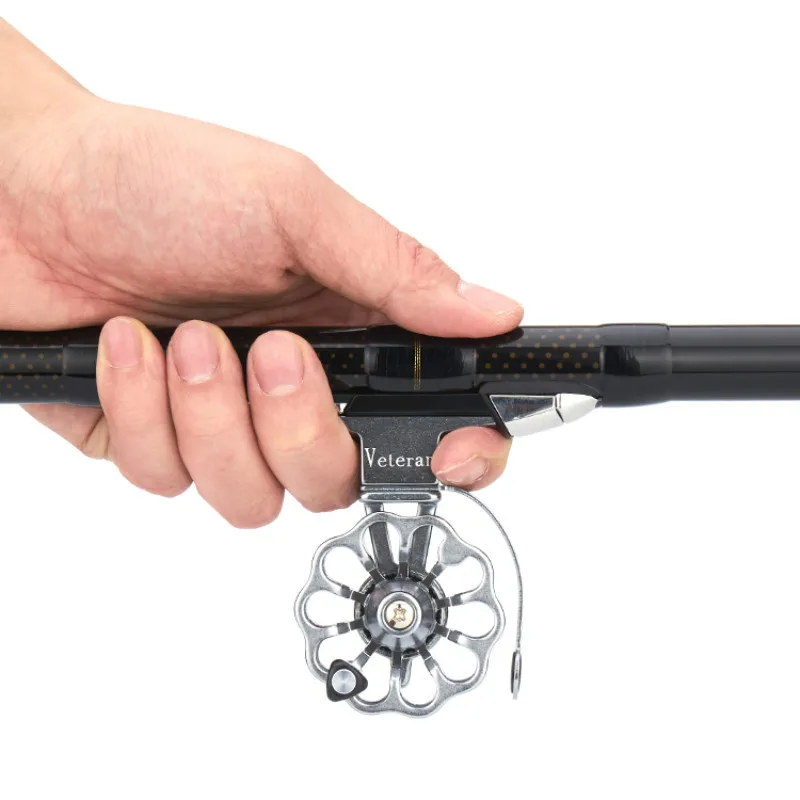 Bobina De línea De Pesca BB 1:1, carretes De aluminio para Pesca con mosca De agua dulce, rueda De mano, engranaje De buque De invierno, 1 ud. - imagen 4