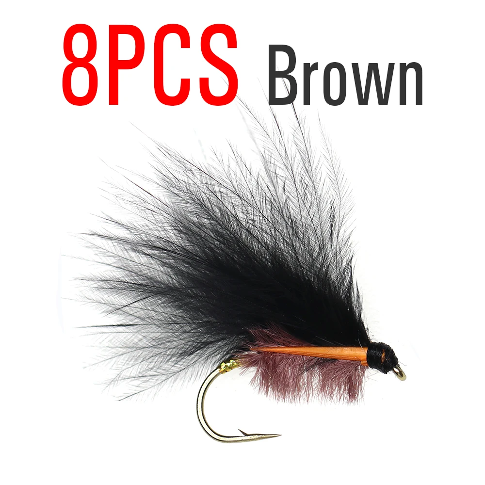 8pcs  Brown