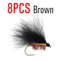 8pcs  Brown