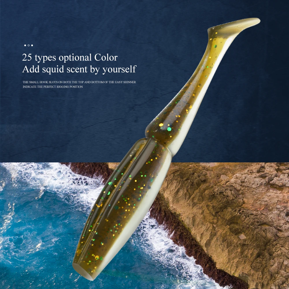 FISH KING-señuelo de pesca One Up Shad, cebos blandos de 90mm y 105mm, Wobbler de pesca de silicona, cebo de lubina, aparejos de pesca artificiales, señuelo suave - imagen 5