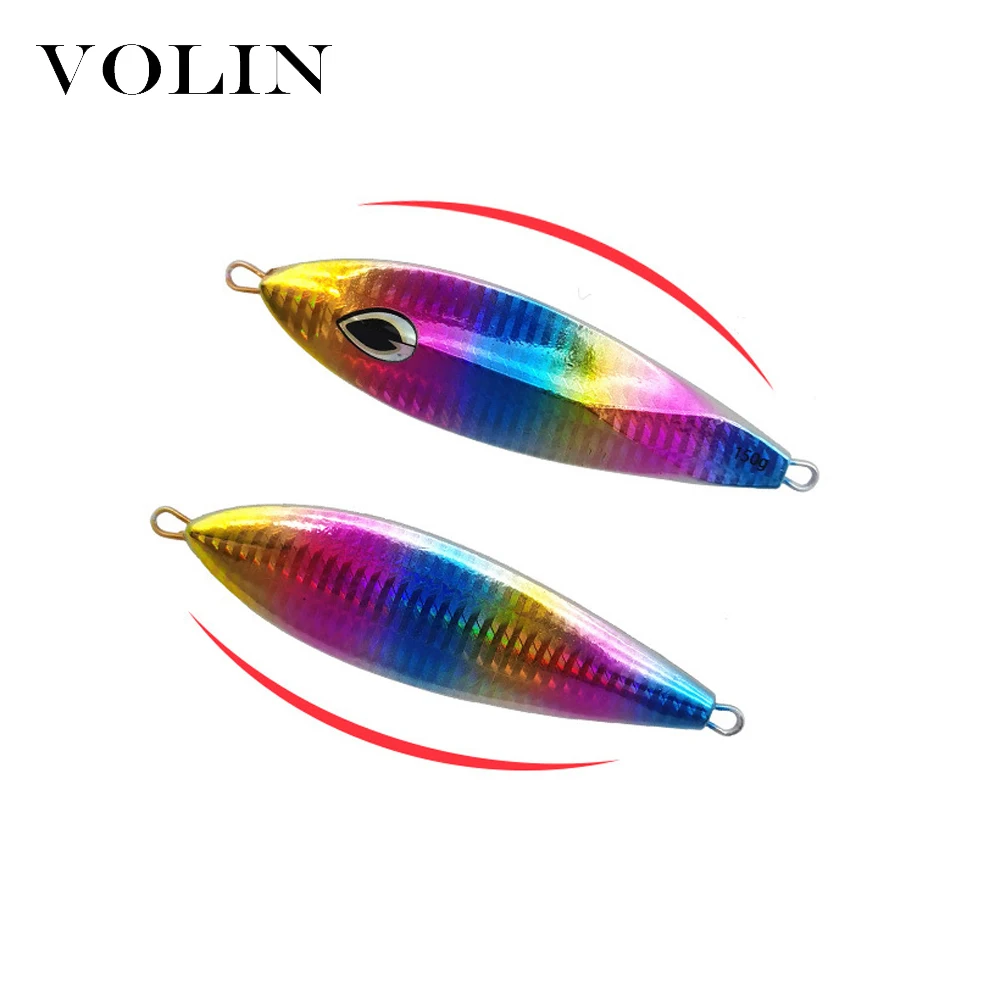 VOLIN-señuelo de pesca Artificial de Metal fundido, cebo de lubina duro que brilla, 180g/200g/250g, 1 unidad - imagen 3
