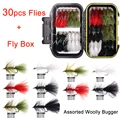 30pcs flies and box