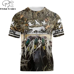 2025 été nouveau Cool Hipster hommes t-shirt canard chasse os Reaper impression 3D à manches courtes t-shirt unisexe décontracté hauts TX222