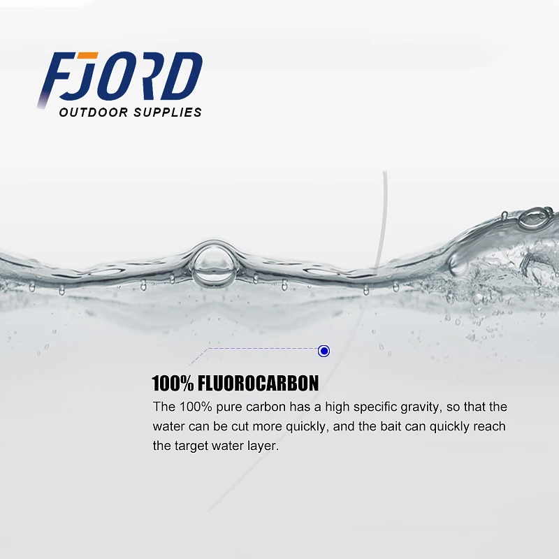 FJORD 100% fluorocarbono Japón línea de pesca longitud 50m-80m fuerza 20LB-50LB accesorios de pesca alambre de pesca - imagen 5