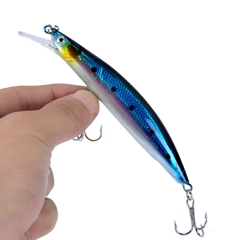 Señuelo de Pesca de pececillos, 1 piezas, ojos 3D, 13g/11,5 cm, Crankbait Wobblers, cebo duro Artificial, Lucio, Carpa - imagen 4