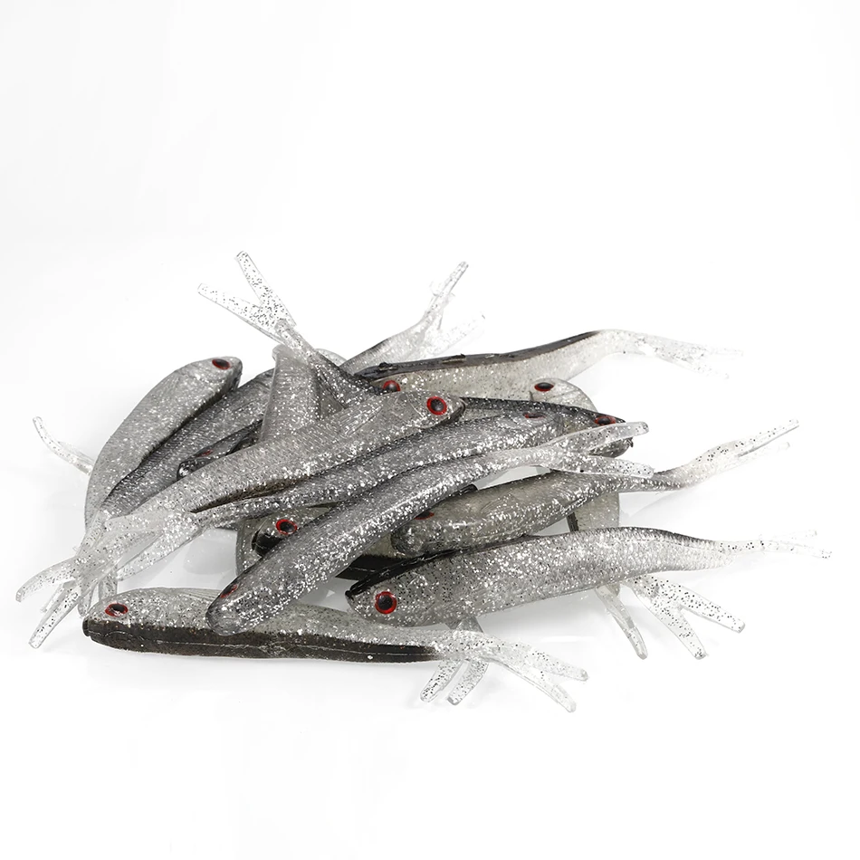 Swimbait Señuelos de Pesca de silicona, trucha blanda, Wobbler para curricán, aparejos de pesca de lubina, lote de 5 unidades - imagen 2