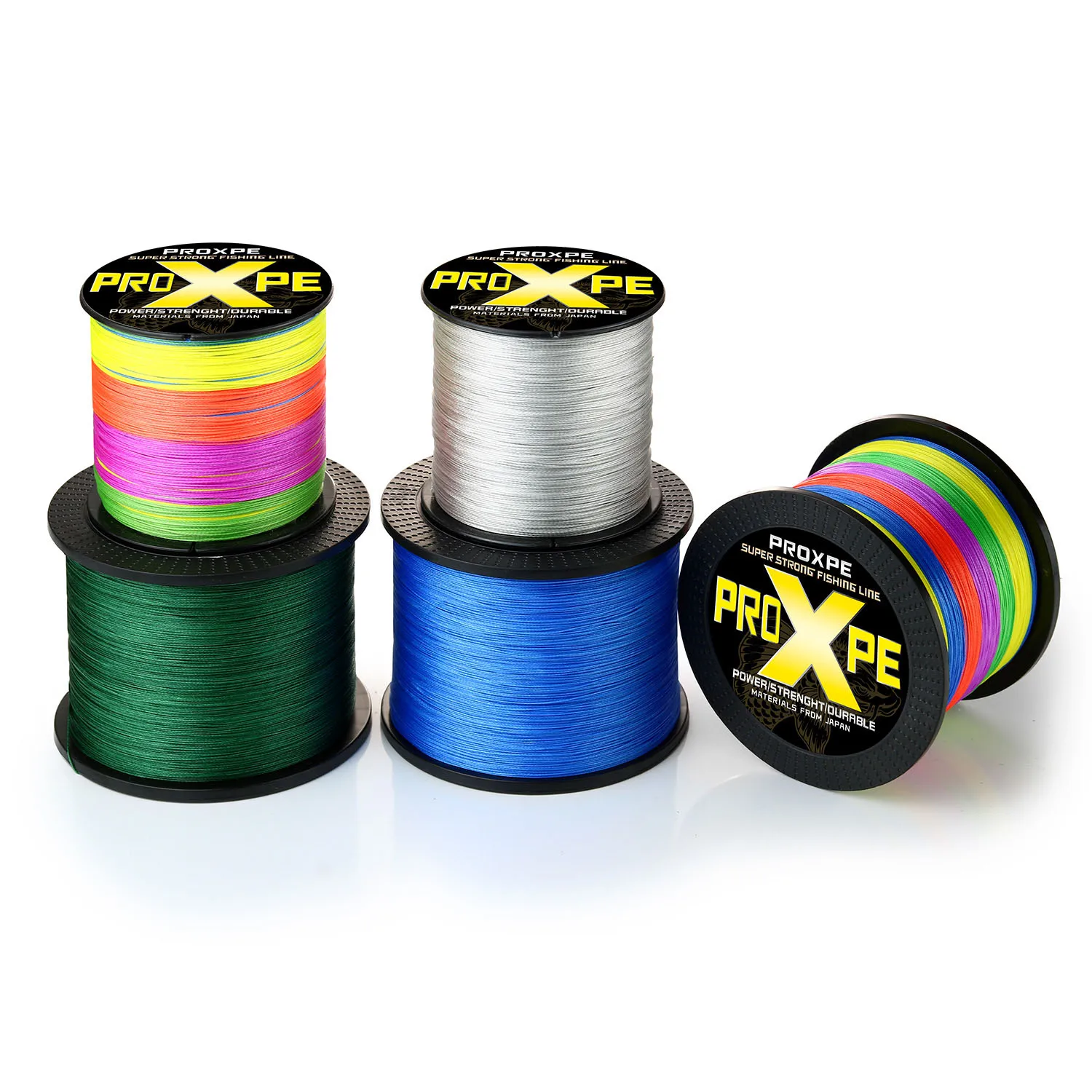 PROXPE-línea de pesca de carpa con mosca, 4 hebras, 1000M, 500M, 300M, 100% PE, alambre trenzado, hilo Multifilamento suave para mar, 10-80LB - imagen 3