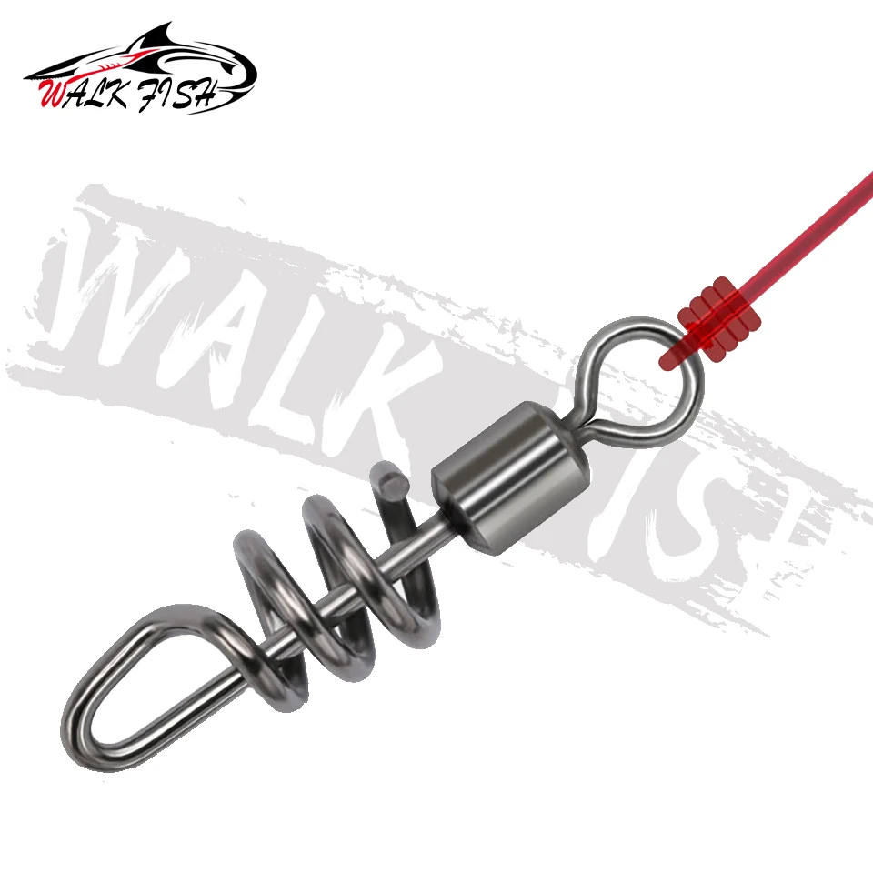 WALK FISH-20 piezas giratorio con anillo sólido, accesorio de pesca, gancho de pesca, modelo caliente - imagen 5