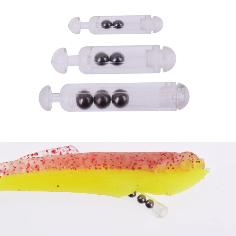 Señuelos blandos de pesca, sonajeros de plástico, tubo de inserción, sacudir, atraer moscas, atar, aparejos de pesca, 20 unids/lote, novedad - imagen 2