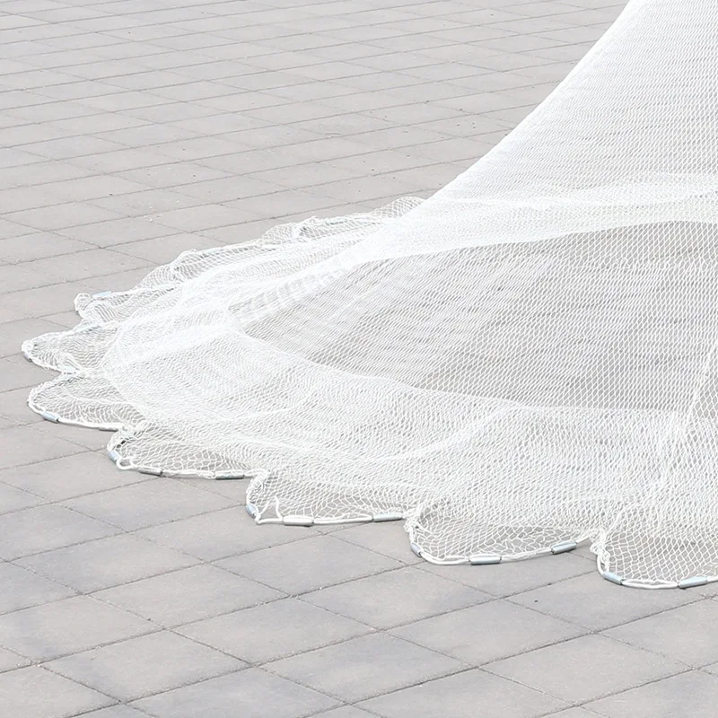 Lawaia-red de pesca para lanzar a mano, malla pequeña de nailon blanco, estilo tradicional - imagen 3