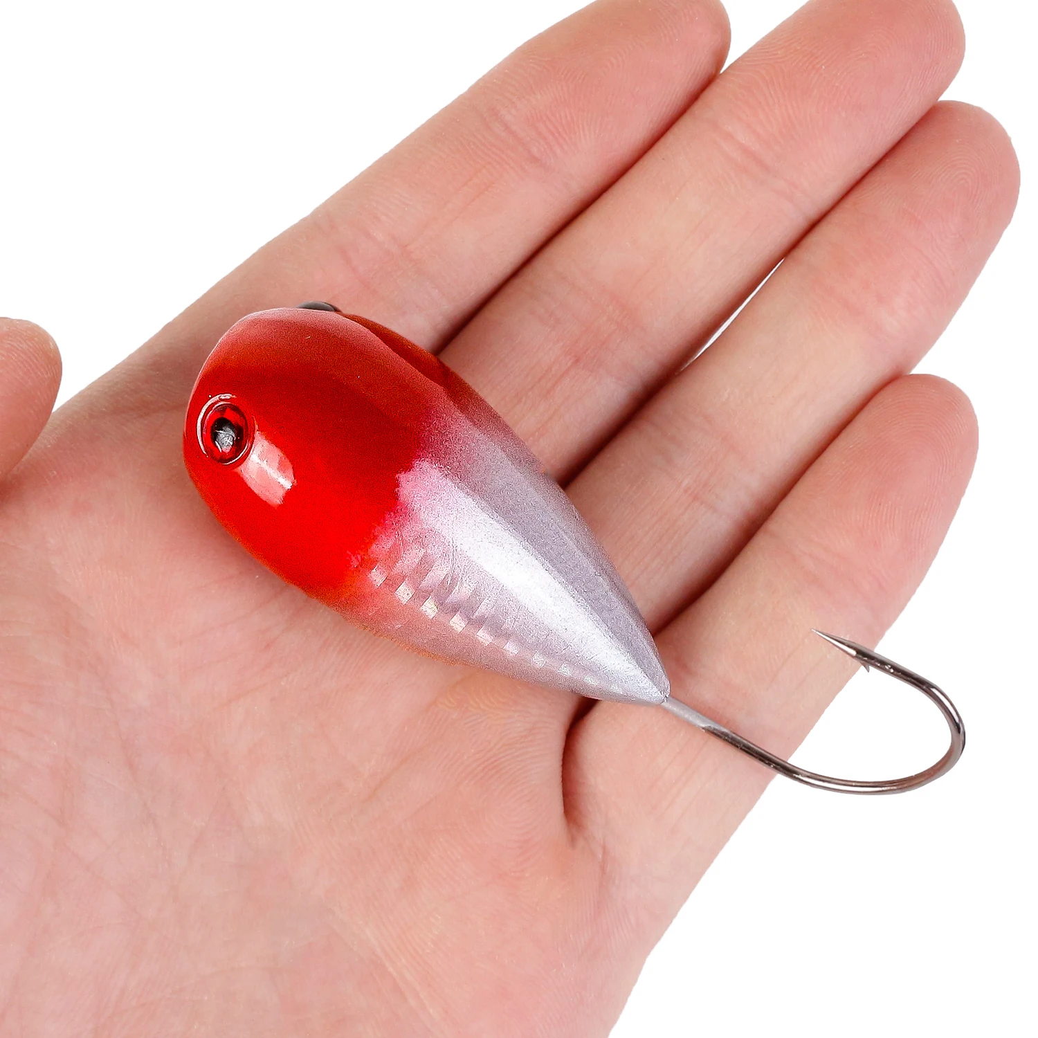 Señuelo de Pesca flotante Popper, cebos duros de plástico Artificial con un solo gancho, aparejos de Pesca, 8cm, 13g, 1 ud. - imagen 4