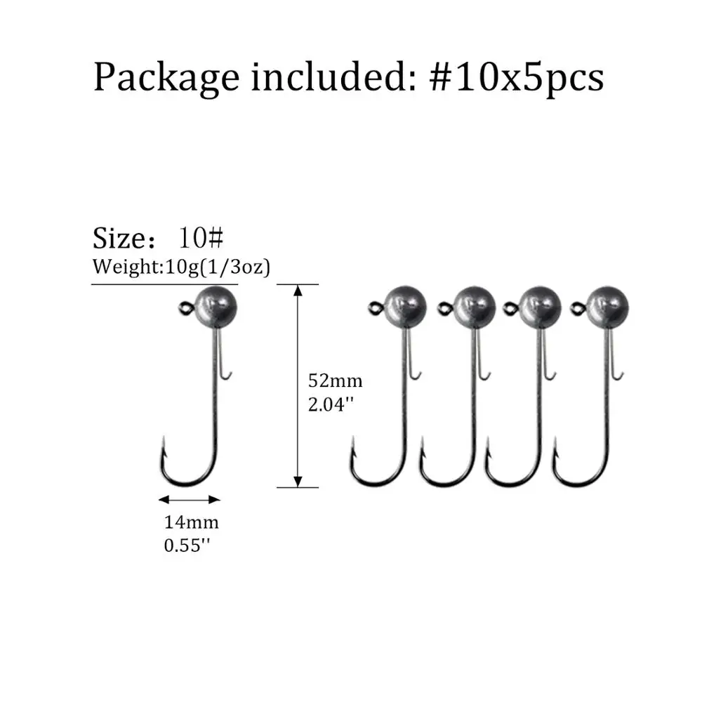 5pcs 10g jig head