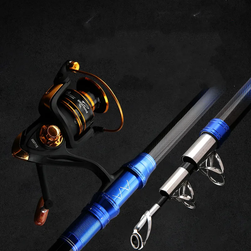 Caña de lanzamiento telescópica de anclaje de carbono, poste giratorio Olta de secciones largas, roca Angeln Canne a Peche, 2,4 m-5,4 m de distancia - imagen 3