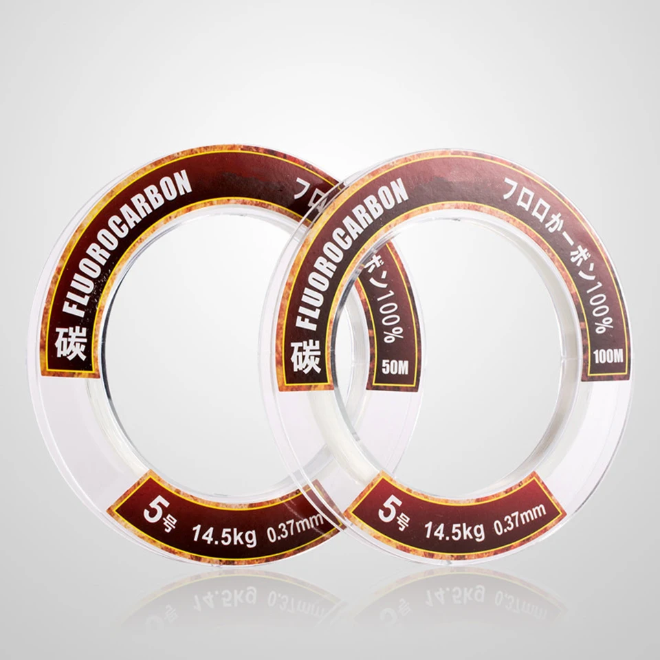WALK FISH-sedal de pesca de fluorocarbono 100% Ture, 50M, 100M, superfuerte, monofilamento de 0,14-0,6mm, línea de pesca líder de fibra de carbono - imagen 2