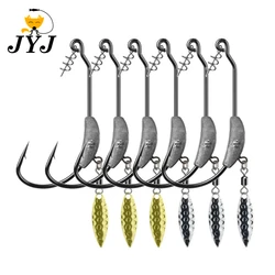 Anzuelos JYJ Jig Head con cuchara sonajero para vinilo